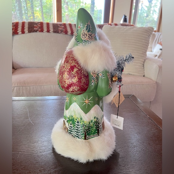 Rare Ino Schaller Bayern Germany Hand Painted Hand Crafted Santa Signed Fur Trim - Picture 3 of 12